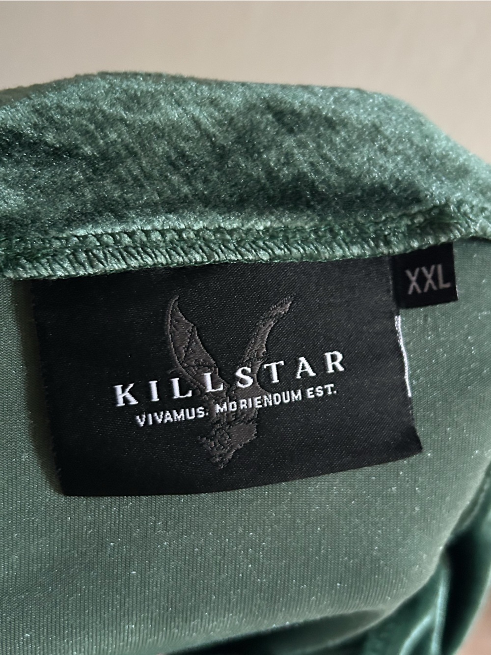 Killstar DrusillaDark Green Velvet Mermaid Skirt XXL Goth Alt - Picture 4 of 6